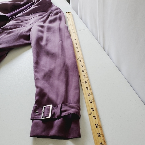 EE by Etcetera Purple Moto Jacket Size 14 Zip Lyocell Tencel Lined Topper - Picture 11 of 15
